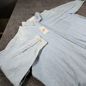 NWT Vintage Grade A Jeans Denim Button Down Shirt 3XL Retro Casual Work‎ Western